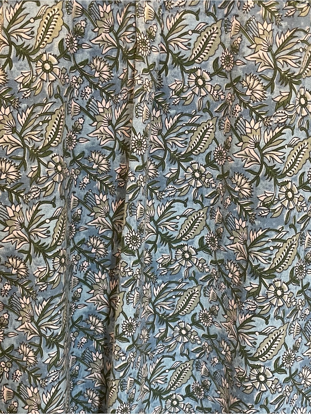 NATURAL LIFE Drew Blue Green Floral Button-Up Maxi Shirt Dress Sz L/XL - Picture 10 of 12